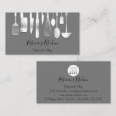 Carte De Visite Cuisine Personnel Chef Restaurant Services de rest (Devant / Derrière)