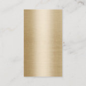 Carte De Visite Cuisine personnelle Cuisine Noire Couteau Or Argen (Dos)