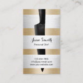 Carte De Visite Cuisine personnelle Cuisine Noire Couteau Or Argen (Devant)