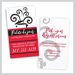 Carte De Visite Cuisine pot grand bouillon cuisinier à vapeur cuis