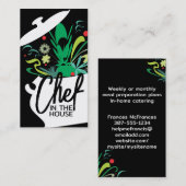 Carte De Visite cuisine pot saveur éclat chef traiteur affaires ca (Devant / Derrière)