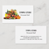 Carte De Visite Cuisine professionnelle Chef Cuisine Légumes (Devant / Derrière)