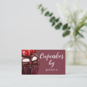 Carte De Visite Cuisine professionnelle Cupcakes Restauration (Debout devant)
