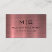 Carte De Visite Cuisine professionnelle de style de métal rose vif (Devant)