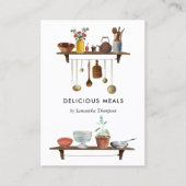 Carte De Visite Cuisine Repas Chef Restauration Demande de révisio (Devant)