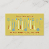 Carte De Visite Cuisine Rétro Cuisine Cuisine Restauration Jaune (Devant)