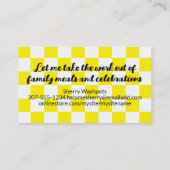 Carte De Visite Cuisine rétro cuisine cuisinière gastronomique (Dos)