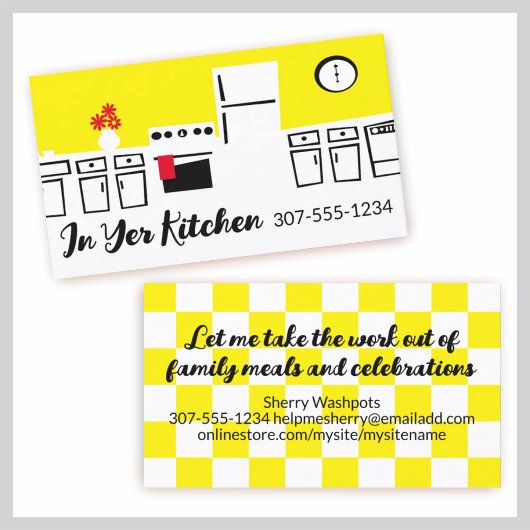 Carte De Visite Cuisine rétro cuisine cuisinière gastronomique