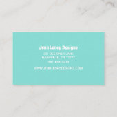 Carte De Visite Cuisine Retro Turquoise Rose Orange Champignons Pe (Dos)