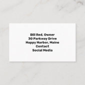 Carte De Visite Cuisine rouge Améliorations de la maison Rénovatio (Dos)