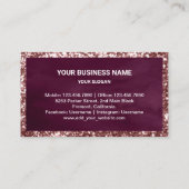 Carte De Visite Cuisine sur mesure framboise Anniversaire pâtisser (Dos)