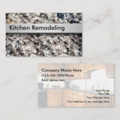 Carte De Visite Cuisine transformant Backgound en pierre (Devant / Derrière)