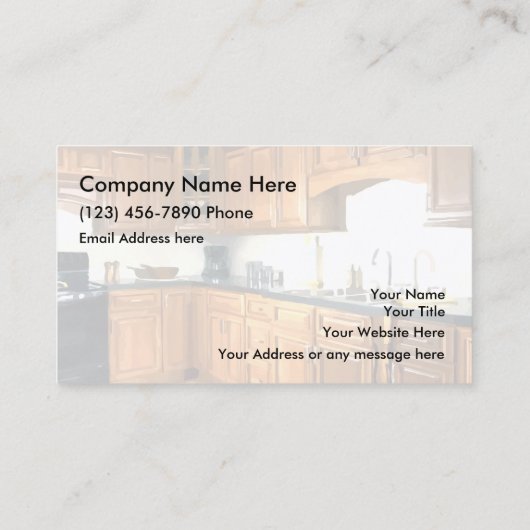 Carte De Visite Cuisine transformant Backgound en pierre (Dos)