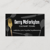 Carte De Visite Cuisine ustensiles chef restauration visite du res (Devant)