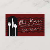 Carte De Visite Cuisine ustensiles chef restauration visite du res (Devant)