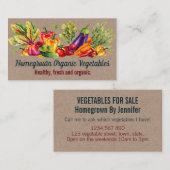 Carte De Visite Cuisine végétale de Kraft (Devant / Derrière)