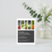 Carte De Visite Cuisine végétale unique moderne Chef personnel nut (Debout devant)