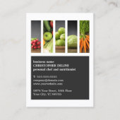 Carte De Visite Cuisine végétale unique moderne Chef personnel nut (Devant)