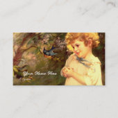 Carte De Visite Cuisine victorienne avec oiseaux (Devant)