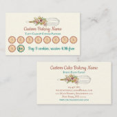 Carte De Visite Cuisine Whisk Pâtisserie Chef Loyauté Cercle Punch (Devant / Derrière)