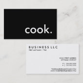 Carte De Visite  cuisiner. (Devant / Derrière)
