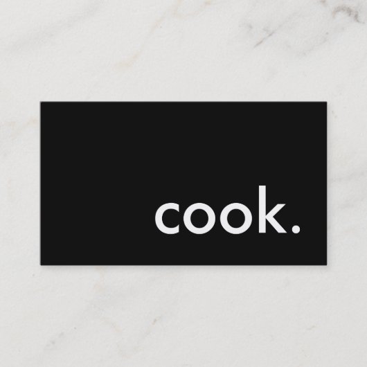 Carte De Visite  cuisiner. (Devant)