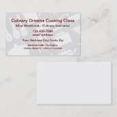 Carte De Visite Cuisines culinaires (Devant / Derrière)