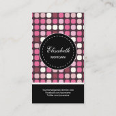 Carte De Visite Cuisinier Baker - Motif rose Polka (Dos)