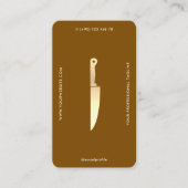 Carte De Visite Cuisinier Boucher Cuisinier Cuisinier Gold Chef Br (Devant)
