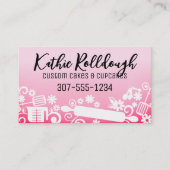 Carte De Visite Cuisinier boulanger pâtisserie chef rouleau pin (Devant)