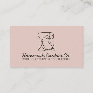 Carte De Visite Cuisinier Boulangerie Maison Blush Douce Rose