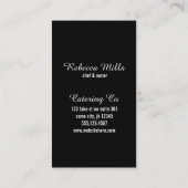 Carte De Visite cuisinier chic moderne de couteau de chef de (Dos)