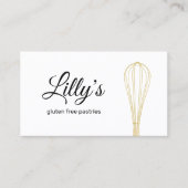 Carte De Visite Cuisinier de boulangerie Gold Whisk (Devant)