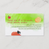 Carte De Visite Cuisinier de fruits et légumes bio et diététique (Dos)