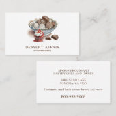 Carte De Visite Cuisinier Dessert Chef Sweets Maker (Devant / Derrière)