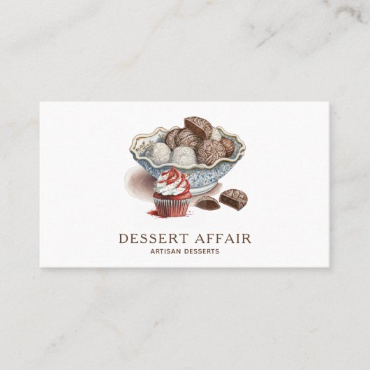 Carte De Visite Cuisinier Dessert Chef Sweets Maker (Devant)