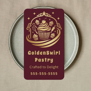 Carte De Visite Cuisinier en pâtisserie moderne Boulangerie à domi