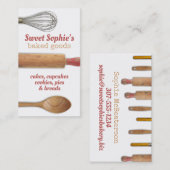 Carte De Visite cuisinier pâtissier chic et branché (Devant / Derrière)