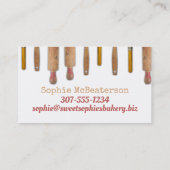 Carte De Visite cuisinier pâtissier chic et branché (Dos)