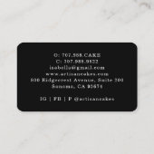 Carte De Visite Cuisinier pâtissier Cuisinier Ustensiles Noir (Dos)