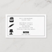 Carte De Visite Cuisinier pâtissier Whimsical Cuisinier Ustensiles (Dos)