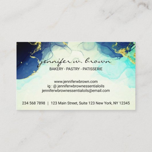 Carte De Visite Cuisinière mariage (Dos)