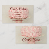 Carte De Visite Cuisinière sur mesure et Mariage Cake Design Baker (Devant / Derrière)