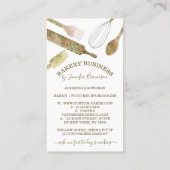 Carte De Visite Cuisinière ustensiles de cuisine Cuisinier cuisini (Dos)