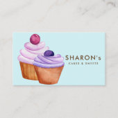 Carte De Visite Cuisson Bleu Rose Bleu Bake Baker (Devant)