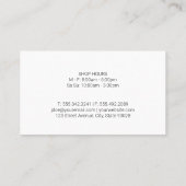 Carte De Visite Cuisson | Chef | Bois | Ustensiles (Dos)