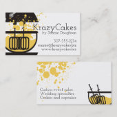 Carte De Visite Cuisson de boulangerie d'éclaboussure de pâte (Devant / Derrière)