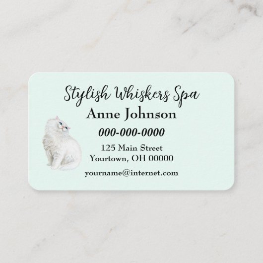 Carte De Visite Cuisson de chat avec souris (Dos)