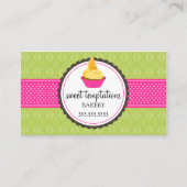 Carte De Visite Cuisson élégante de petit gâteau (Devant)