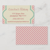 Carte De Visite Cuisson et boutique de boulangerie, point de polka (Devant / Derrière)